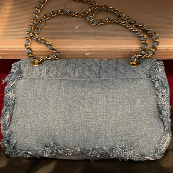 Karl Lagerfeld denim bag with pearls. Brand new with tags and dust bag - Picture 5 of 8